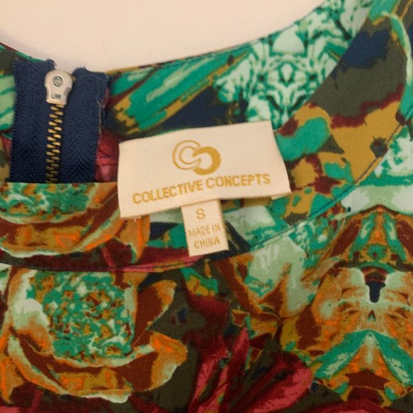 Collective Concepts Floral Print Popover Top - Picture 4 of 4